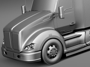 Kenworth T680 2015 Semi Truck Model 3D