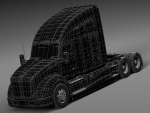 Kenworth T680 2015 Semi Truck Model 3D