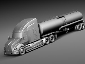 Kenworth T680 2015 Tanker 3D Model