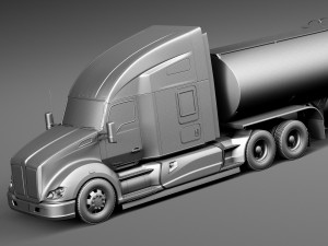 Kenworth T680 2015 Tanker 3D Model