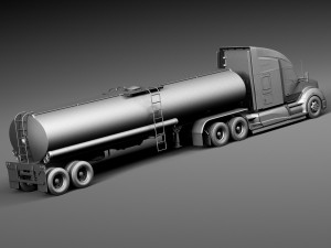 Kenworth T680 2015 Tanker 3D Model