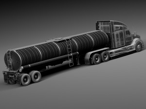 Kenworth T680 2015 Tanker 3D Model
