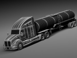 Kenworth T680 2015 Tanker 3D Model