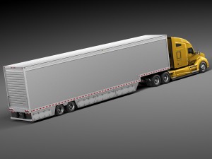 Kenworth T680 2015 Trailer Modello 3D