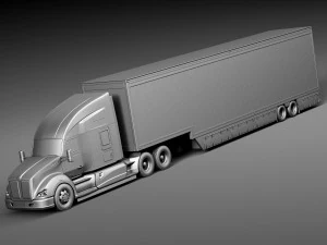 Kenworth T680 2015 Trailer 3D Model