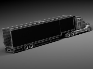 Kenworth T680 2015 Trailer Modello 3D