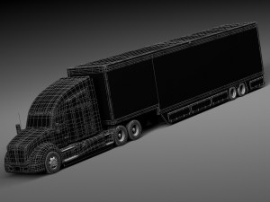 Kenworth T680 2015 Trailer Modello 3D
