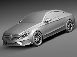 Mercedes-Benz C-class Coupe 2017 3D Model