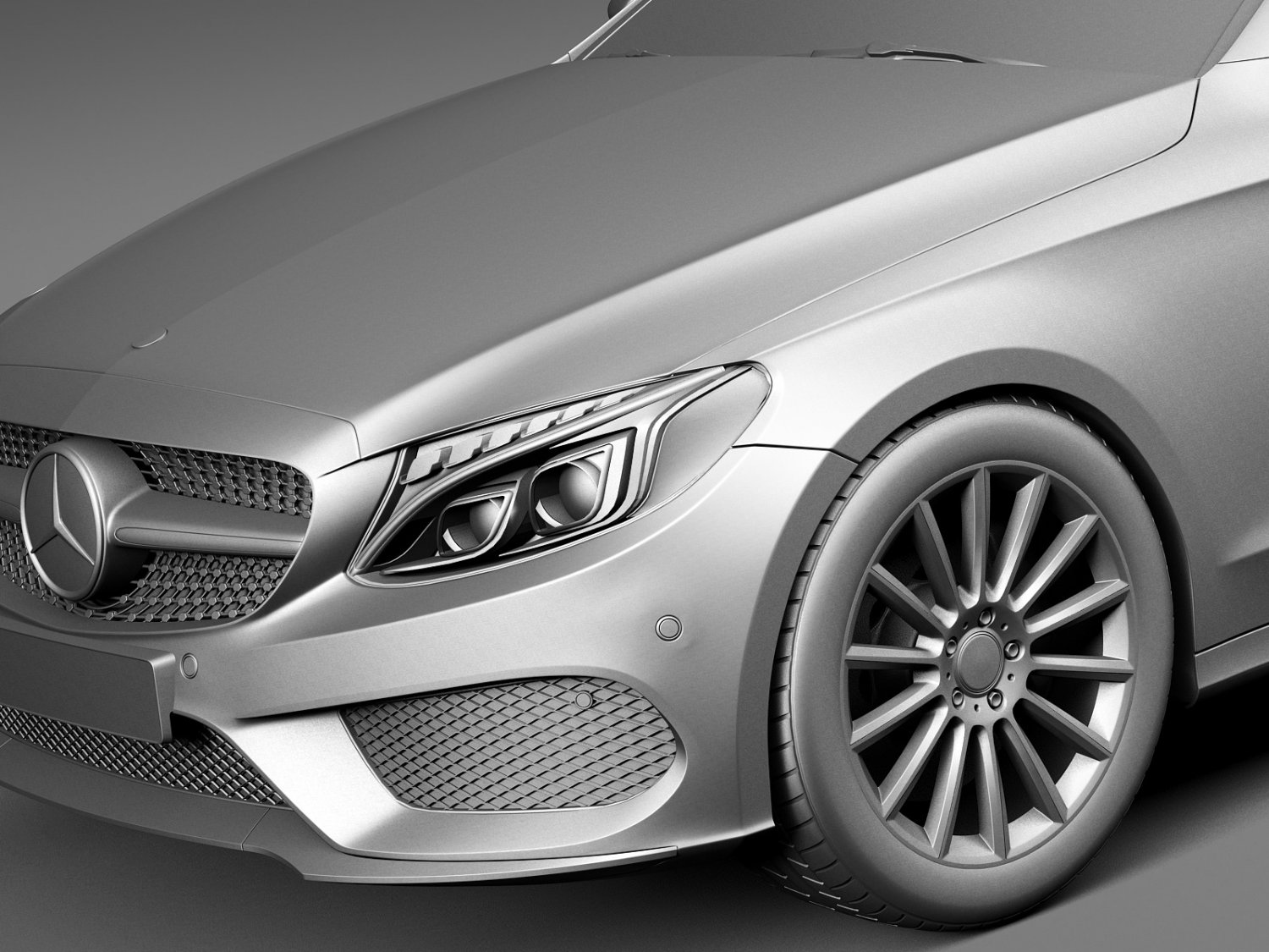 mercedes-benz c-class coupe 2017 3D Model in Sport Cars 3DExport