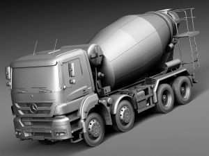 Mercedes-Benz Axor 3240B Cement Mixer 2015 3D Модель
