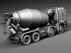 Mercedes-Benz Axor 3240B Cement Mixer 2015 3D Модель
