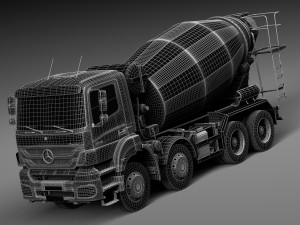 Mercedes-Benz Axor 3240B Cement Mixer 2015 3D Модель