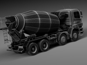 Mercedes-Benz Axor 3240B Cement Mixer 2015 3D Модель