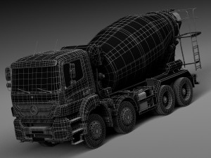 Mercedes-Benz Axor 3240B Cement Mixer 2015 3D Модель