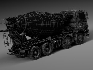 Mercedes-Benz Axor 3240B Cement Mixer 2015 3D Модель