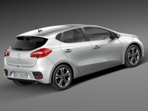 Kia Ceed 5-door 2016 3D Model