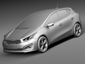 Kia Ceed 5-door 2016 3D Model