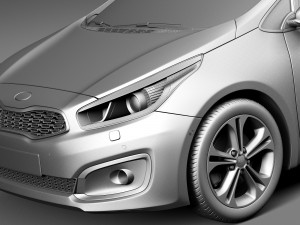 Kia Ceed 5-door 2016 3D Model