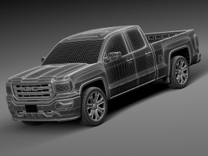 GMC Sierra 2016 3D 模型