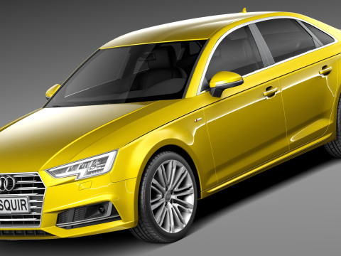 Audi A4 S-line Sedan 2016 3D Model
