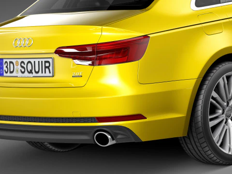 Audi A4 S-line Sedan 2016 3D Model
