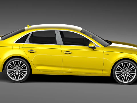 Audi A4 S-line Sedan 2016 3D Model