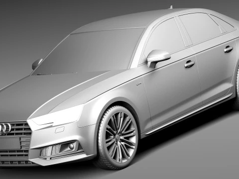 Audi A4 S-line Sedan 2016 3D Model