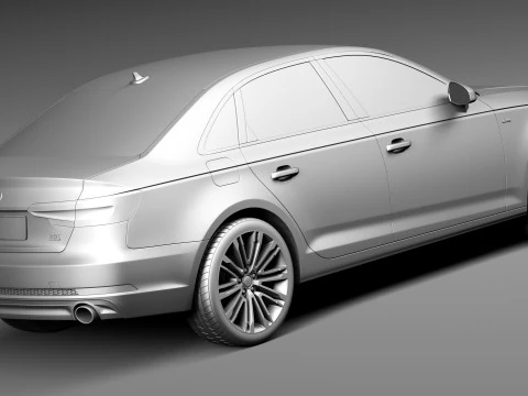 Audi A4 S-line Sedan 2016 3D Model