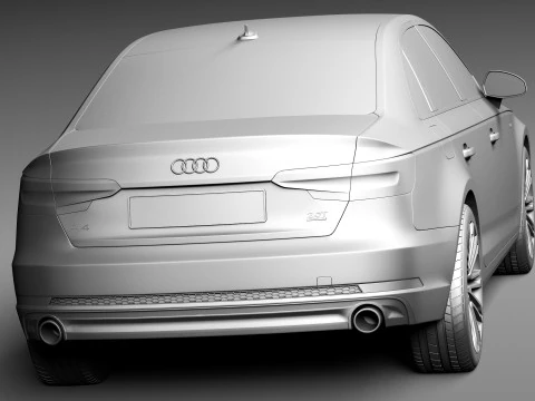 Audi A4 S-line Sedan 2016 3D Model