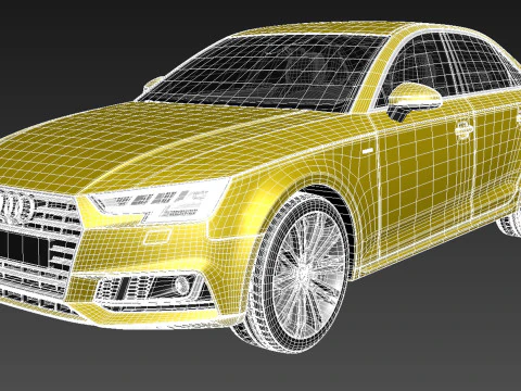 Audi A4 S-line Sedan 2016 3D Model