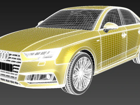Audi A4 S-line Sedan 2016 3D Model