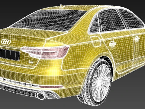 Audi A4 S-line Sedan 2016 3D Model