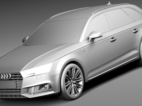 Audi A4 S-line Avant 2016 Modelo 3D