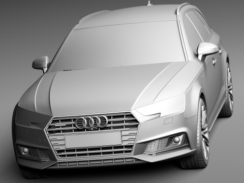 Audi A4 S-line Avant 2016 Modelo 3D