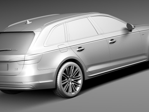 Audi A4 S-line Avant 2016 Modelo 3D