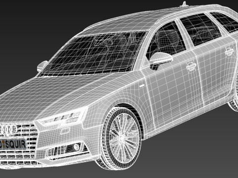 Audi A4 S-line Avant 2016 Modelo 3D