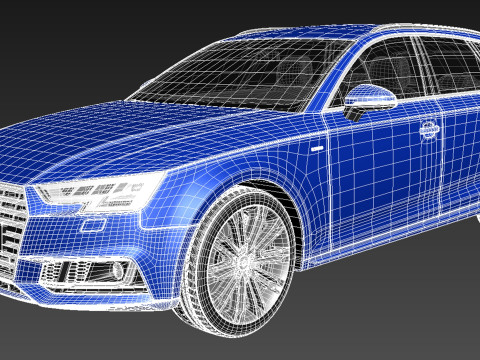 Audi A4 S-line Avant 2016 3D 모델