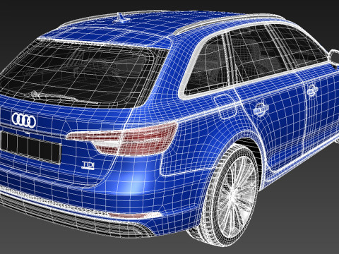 Audi A4 S-line Avant 2016 3D 모델