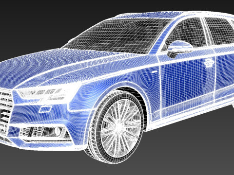 Audi A4 S-line Avant 2016 3D 모델