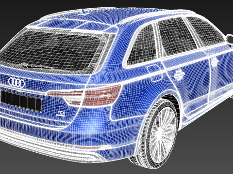 Audi A4 S-line Avant 2016 3D 모델