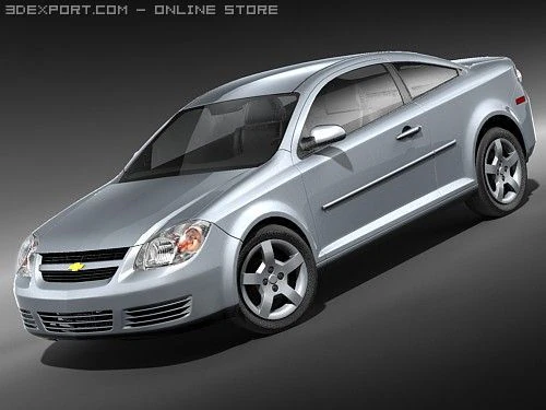 Chevrolet Cobalt Coupe 3D Model .c4d .max .obj .3ds .fbx .stl .blend 