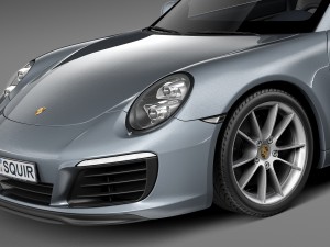 Porsche 911 Carrera Coupe 2016 3D Model