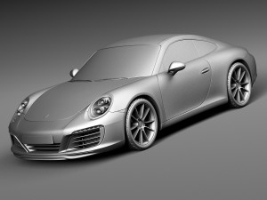 Porsche 911 Carrera Coupe 2016 3D Model