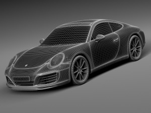 Porsche 911 Carrera Coupe 2016 3D Model