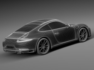 Porsche 911 Carrera Coupe 2016 3D Model