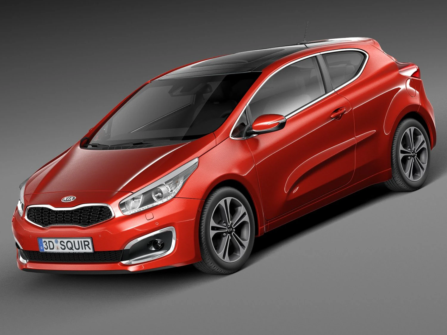 Kia Pro Ceed 2016 3D Model .c4d .max .obj .3ds .fbx .stl .blend 