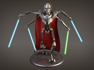 Star Wars General Grievous Rigged for 3dsmax 3D Modell