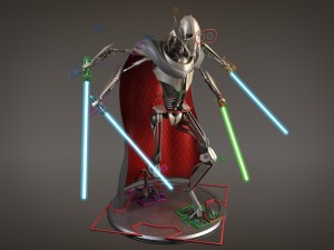 Star Wars General Grievous Rigged for 3dsmax 3D Modell