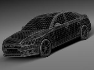 Audi S4 Sedan 2017 3D मॉडल