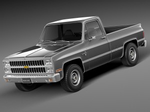 Chevrolet Silverado C10 1981-1987 3D 모델